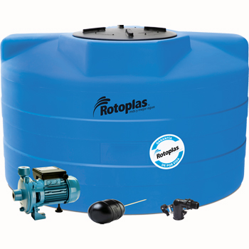 CISTERNA EQUIPADA 1200 LTS ROTOPLAS CON (BOMBA CENTRIFUGA, FLOTADOR #7, VALVULA DE LLEN